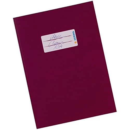 Limited offer: HERMA Cardboard Exercise Book Cover A5, with inscription field, made of extra-strong cardboard, slip on cover jackets for school, ruby from 23.52 EUR to 23.52 EUR (save 0%)