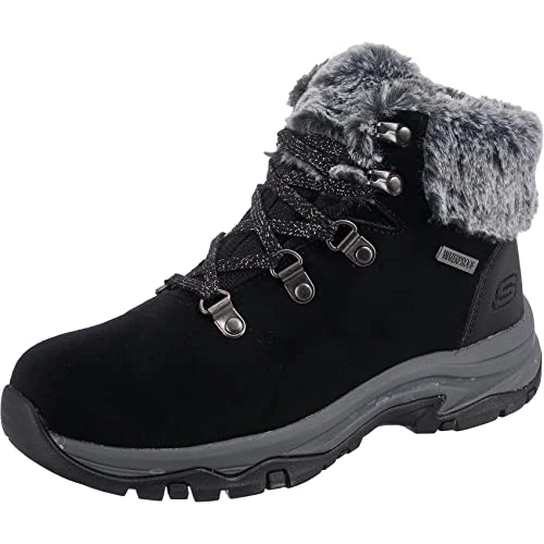 Skechers Damen Trego Falls Finest Stiefelette, Black Suede Nylon, 40 EU