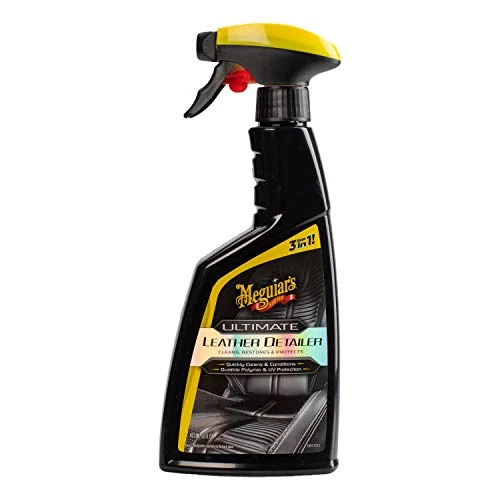 Offerta a tempo: Meguiar's Ultimate Leather Detailer, Pulitore per Pelli - Pulisce, Condiziona e Protegge le Superfici in Pelle di Auto e Moto, 473 ml, G201316EU - 14% da 23.36 € a 19.99 €