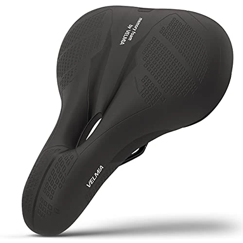 Offerta a tempo: Velmia Seggiolino per bicicletta con concetto ergonomico a 3 zone e memory foam, comodo sellino per bici da uomo e donna, cuscino per bici da trekking, mountain bike e city bike. - 0.00% da 34.99 € a 34.99 €