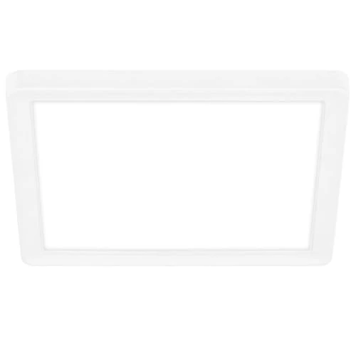 Offerta a tempo: BRILONER - Lampada a LED, Plafoniera con Retroilluminazione, lampadario soggiorno, plafoniera led soffitto, lampadario camera da letto, 12 Watt, 1.400 Lumen, 4.000 Kelvin, Bianca, Quadrata, 19x19cm W - 20% da 16.95 € a 13.55 €