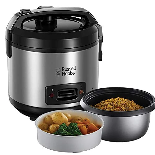 Offre limitee: Russell Hobbs Cuiseur de Riz [2en1 - Simple & Rapide] Classic (1,2L, Panier Vapeur, Couvercle Verrouillable, Maintien au Chaud Auto, Bol Antiadhésif Amovible) 27080-56 (Exclusivité Amazon) de 49.99 EUR a 49.99 EUR (economie 0%)
