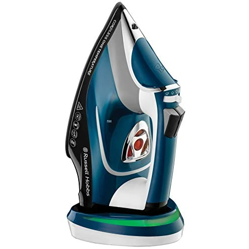 Russell Hobbs Ferro da Stiro Cordless One Temperature Tutti i Tessuti, Colpo Vapore 210g/ min, Vapore Continuo 45g/min, 350 ml serbatoio, Auto Pulente, Uso Verticale, 2600 W, 26020-56