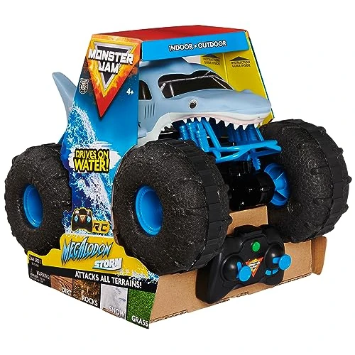 Offerta a tempo: MONSTER JAM, Scala 1:15, Megalodon Storm, Veicolo Squalo Radiocomandato, 3+ - 48% da 79.99 € a 41.65 €