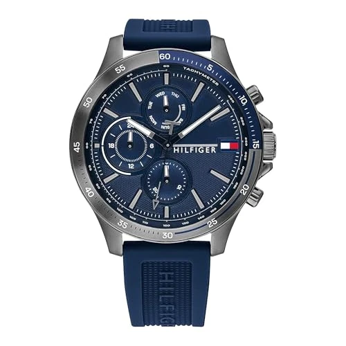 Offre limitee: Tommy Hilfiger Montre Analogique Multifunction à Quartz pour Homme avec Bracelet en Silicone Bleu Marin - 1791721 de 113.40 EUR a 113.40 EUR (economie 0%)