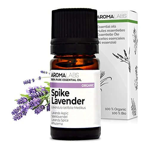 Offerta a tempo: Lavanda Aspic BIO (Lavandula latifolia) - 5 mL - Olio Essenziale Chemiotipizzato e Certificato AB - Aroma Labs - Made in France - 44% da 5.02 € a 2.81 €