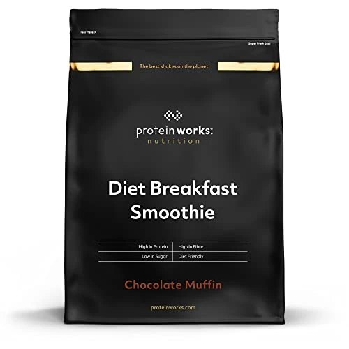 Protein Works | Diet Breakfast 360 - GOLD Innovation, On-the-Go Healthy Weight Loss Meal Replacement Shake, Added Caffeine, Low Sugar, Chocolate Muffin, 36 Servings, 2kg
