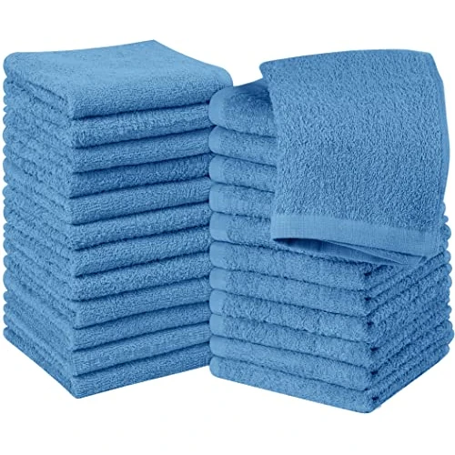 Zeitlich begrenztes Angebot: Utopia Towels - 24 Stück Seiftücher, 30x30 cm mit Aufhängeschlaufen, saugfähige Waschlappen zum Abwischen und Reinigen des Gesichts aus 100% Baumwolle (Elektrisch Blau) von 39.03 € auf 39.03 € (0.00% Rabatt)