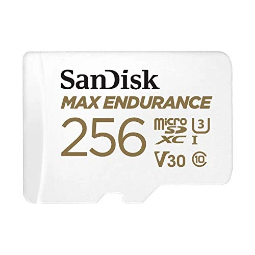 Offerta a tempo: SanDisk MAX ENDURANCE Video Monitoring for Dashcams & Home Monitoring 256 GB microSDXC Memory Card + SD Adaptor 120,000 Hours Endurance, White - 17% da 128.99 € a 107.56 €