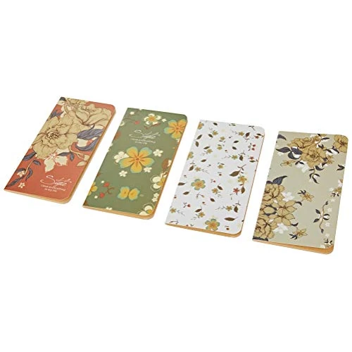 Tijdelijke aanbieding: Notitieboeken, bloemen, 9 x 17 cm, 4 stuks van 7.67 € naar 7.67 € (0.00% korting)