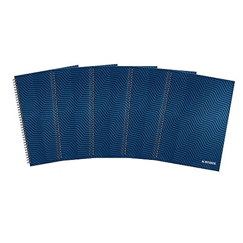 Limited-time offer: Summit A4 Notebook, Wirebound, 8 mm Lined, 100 Pages, Pack of 5 Notepads, Card Cover, 4-Hole Punch, Navy from 15.99 GBP to 15.99 GBP (save 0%)