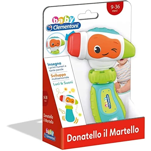 Limited-time offer: Baby Clementoni - 17327 - Donatello Il Martello - Early Childhood Game - Talking Electronic Toy (Batteries Included), Children 9-36 Months, Italian from 16.21 GBP to 16.21 GBP (save 0%)