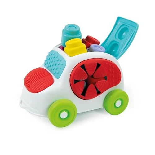 Clementoni-17315 - Soft Clemmy Vehiculo con Texturas - construcciones blanditas para bebé a Partir de 6 Meses