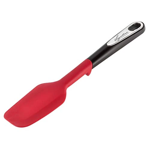 Lagostina Ingenio Smart Espátula con inserto antideslizante, plástico y silicona, negro y rojo