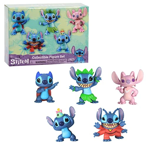 Disney Lilo & Stitch Collectible Stitch Figure Set, 5-Pieces