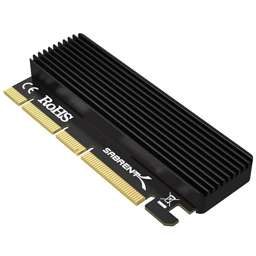 Begrenztes Angebot: SABRENT PCIe m2 Adapter, NVMe PCIe X16/X8/X4 Card mit Kühlkörper, m.2 SSD Größen 2230/2242 / 2260/2280 (EC-PCIE) von 22.40 EUR auf 12.99 EUR (Rabatt 42%)