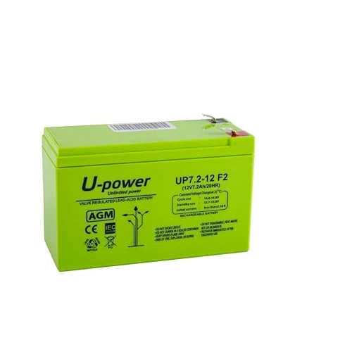 Offre limitée : Batería U-Power Plomb AGM 12V 7.2Ah F2 6,3mm de 17.00 € à 16.30 € (4% de remise)