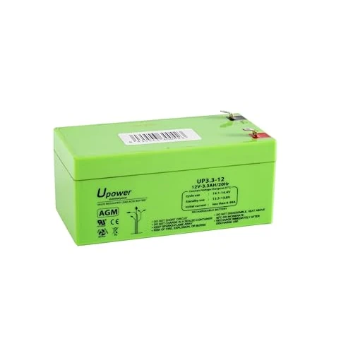 U-Power - Batería piombo AGM Sigillata 3.3Ah 12V - Faston F1 4.8mm