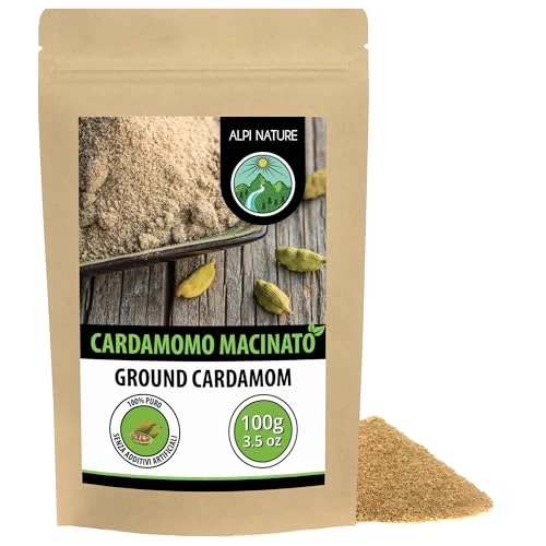 Oferta limitada: Alpi Nature Cardamomo Molido 100g, Vainas y Semillas de Cardamomo en Polvo para Cocinar y Hornear de 9.99 € a 9.99 € (ahorro 0.00%)