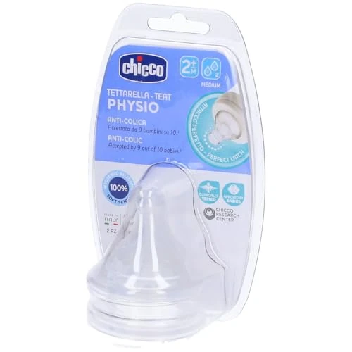 Offre limitée : Chicco Tétine Physiologique Anti-Coliques Silicone Flux Moyen 2+ Mois 2 Pièces 2 Unités de 9.01 EUR à 6.49 EUR (remise 28%)