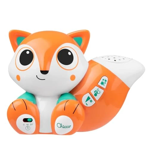 Chicco Proiettore Foxy La Volpe, Simpatico Proiettore Portatile con Melodie Rilassanti e Proiezioni Colorate, Luce Notturna Bambini, 0+ Mesi