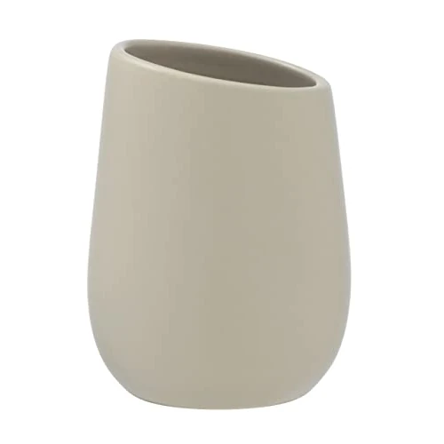 Limited offer: Wenko Badi Holder for Toothbrush and Toothpaste, Ceramic, Beige, 11 x 8 x 8 cm from 44.00 EUR to 44.00 EUR (save 0%)