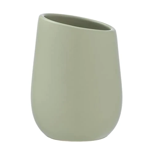 Offerta a tempo: Wenko - Bicchiere per spazzolino da denti in ceramica di alta qualità con superficie opaca, per conservare spazzolino da denti e dentifricio - 11% da 8.99 € a 7.99 €