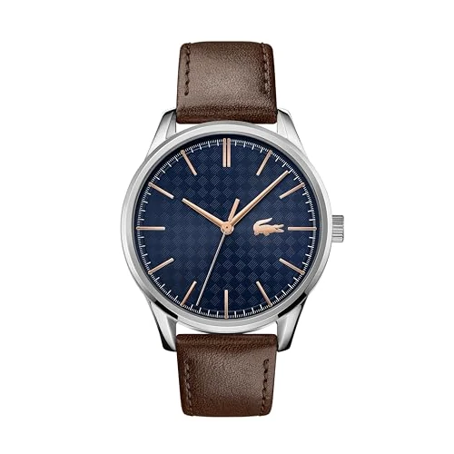 Offre limitée : Lacoste Montre Analogique à Quartz pour Homme Collection Vienna avec Bracelet en Cuir Marron - 2011046 de 129.00 € à 94.17 € (27% de remise)