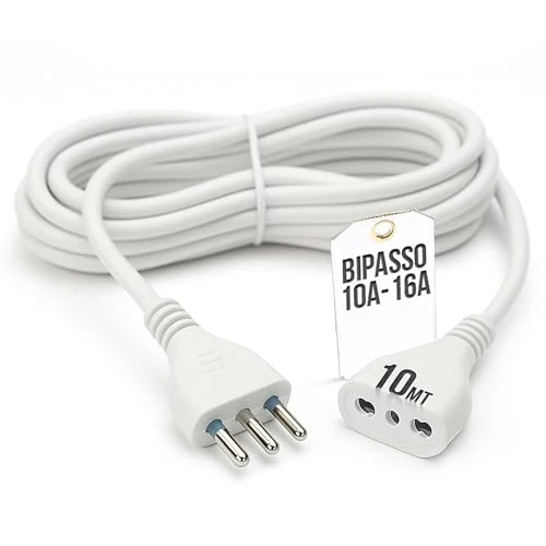 TEMPO DI SALDI 10M Two-Phase Linear Electric Cable Extension with 16A-10A Socket