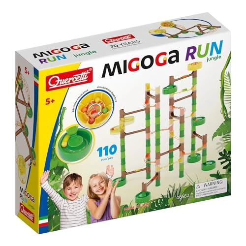 Offerta a tempo: Quercetti Migoga Run Jungle, Pista Biglie per Bambini 4-10 Anni, 110 pz con Partenza Multipla, Costruzioni per Bambini, Gioco Educativo, Made in Italy - 0.00% da 30.77 € a 30.77 €