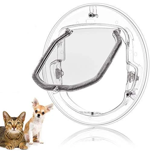 Offerta a tempo: Porta a Ribalta per Gatti Con Chiusura a 4 Vie - Piccola Porta per Animali Domestici Con Spazzola e Controllo Magnetico per Cani di Piccola Taglia, Cucciolo - 0.00% da 28.99 € a 28.99 €