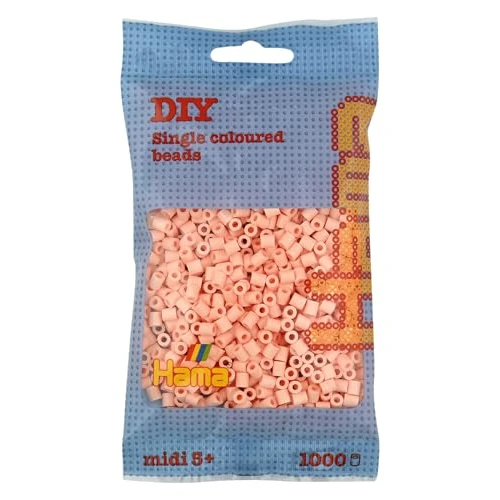 Limited-time offer: Hama Beads Bag | Approx. 1000 Midi Fuse Beads | Mosaic Decoration Arts & Craft for Creative Children Ages 5+ | Light Peach from 4.85 £ to 4.85 £ (save 0.00%)