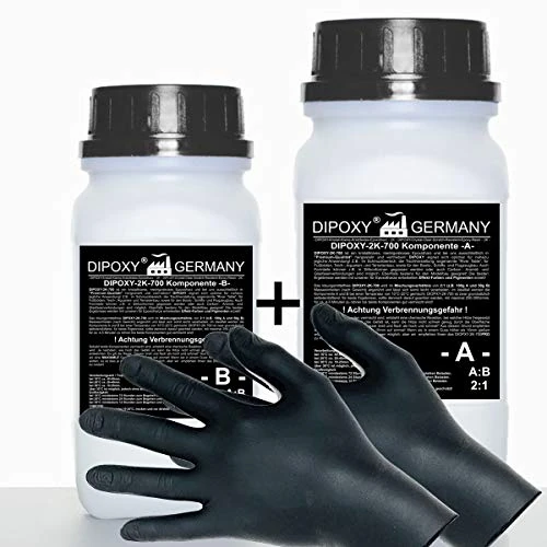 Offre limitée : 3kg DIPOXY-2K-700 + gants, bi composant Résine époxy transparente Glaçage Epoxyde Epoxy Resine Coulée Cristalline PRV table sol bois fibre carrelage colle de 40.83 € à 40.83 € (0.00% de remise)