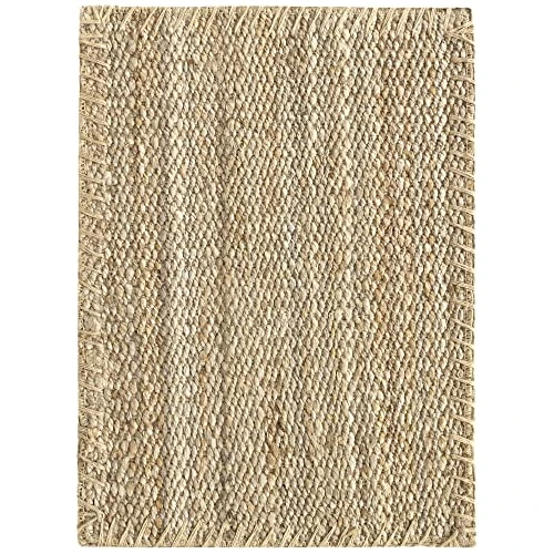 Limited-time offer: HAMID - Rug Jute Granada Natural Colour, Jute Rug, Area Rug 100% Jute Fibre, Handmade, Braided Rug for Home, Living Room, Floor Carpet, (70x50) from 18.88 GBP to 17.74 GBP (save 6%)