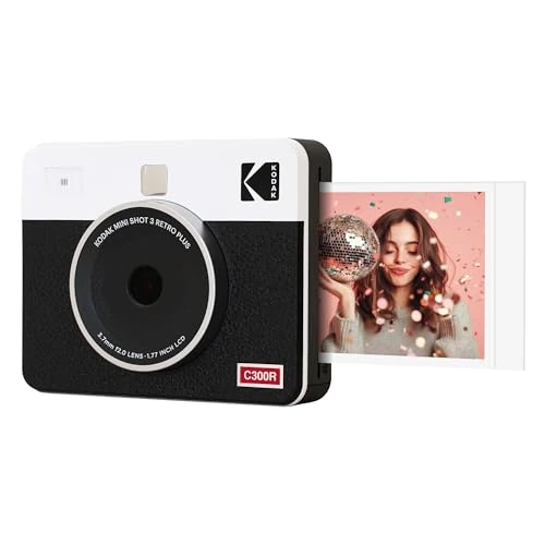Oferta limitada: KODAK Mini Shot 3 Retro 4PASS 2-en-1 Cámara Instantánea e Impresora Fotográfica (7,6x7,6cm) + 8 Hojas, Blanco de 150.93 € a 97.99 € (ahorro 35%)