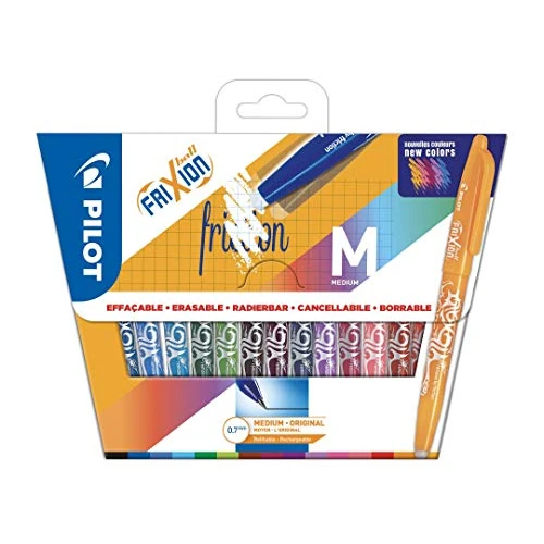 Offerta a tempo: PILOT - Set di 15 FriXion Ball 07 - Penna ad Inchiostro Termosensibile Cancellabile - Penna roller Ricaricabile - Colori assortiti - Punta Media - 13% da 36.12 € a 31.32 €