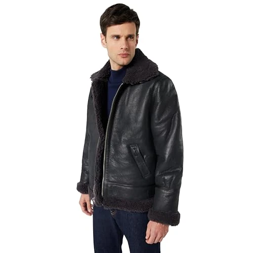 Limited-time offer: Schott NYC Men's Lc1259 Leather Jacket Not Applicable, Black/Gray, Large from 647.22 GBP to 647.22 GBP (save 0%)