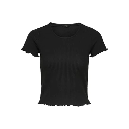 Offerta a tempo: ONLY ONLEMMA S/S Top Noos Jrs T-Shirt, Nero, S Donna - 30% da 14.99 € a 10.56 €