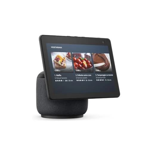 Echo Show 10 | HD smart display with motion and Alexa, Charcoal