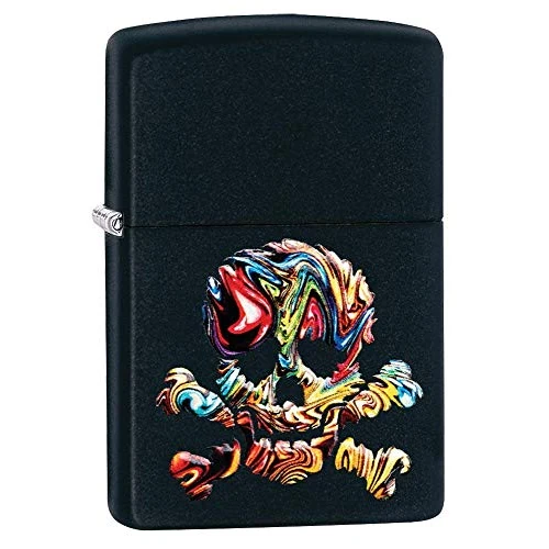 Offerta a tempo: Accendino Zippo® Color Skull 49187, Accendino Antivento Ricaricabile Zippo, Realizzato in Metallo con Caratteristico "click" Zippo, Color Nero, Made in USA, Ottima Idea Regalo - 0% da 29.46 € a 29.46 €