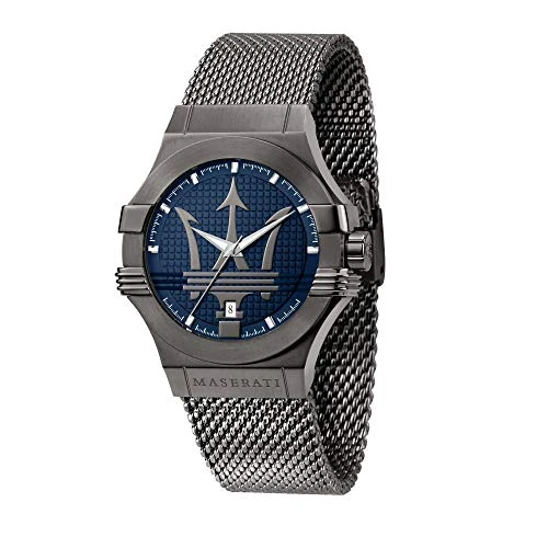 Maserati Reloj para Hombre, Colección Potenza, en Acero Inoxidable, PVD Gris, con Correa de Acero Inoxidable - R8853108005