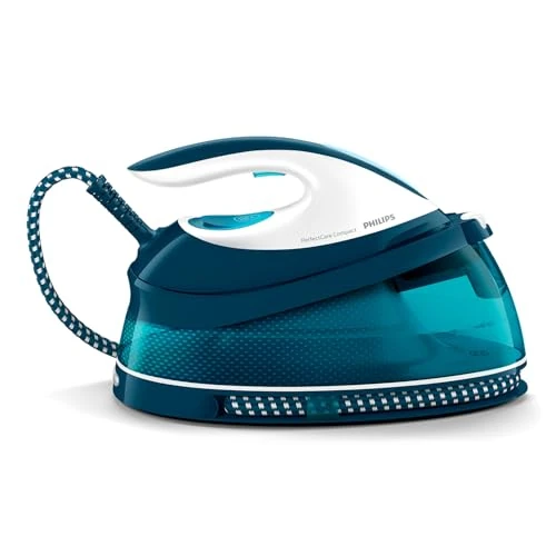 Oferta limitada: Philips PerfectCare Plancha Generadora de Vapor Compacta - Tecnología OptimalTEMP, 6.5 Bares, Golpe de Vapor 400 g, 120 g/min, Autoapagado, Tamaño Compacto, Suela Special, Color Azul (GC7844/20) de 89.00 EUR a 89.00 EUR (ahorro 37%)