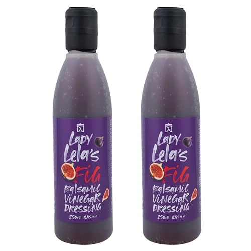 Offerta a tempo: Lady Lela’s Condimento Balsamico al Fico – Pacco 2 x 250 ml (500 ml) | Crema Balsamica Artigianale con Vero Succo di Fico | Condimento Gourmet per Insalate, Formaggi, Carne e Dessert - 28% da 5.74 € a 4.14 €