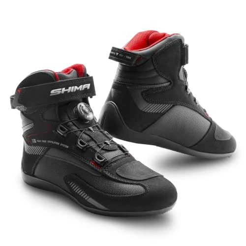 Limited-time offer: SHIMA EXO Vented, Motorcycle Shoes for Men | Breathable, Reinforced Street Riding Shoes with ATOP Closure System, Ankle Support, Anti-Slip Sole, Gear Pad (Black, 8.5) from $139.99 to $139.99 (save 0.00%)
