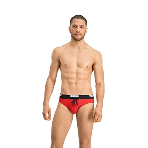 Offerta a tempo: PUMA Brief 100000026 Costumi da bagno, Rosso, S Uomo - 15% da 24.99 € a 21.24 €