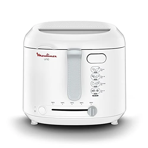 Offerta a tempo: Moulinex AF2031 Friggitrice, Uno, Capacità di 1 Kg per 4 persone, Capacità olio 1,8 L, Bianco - 49% da 71.99 € a 36.54 €