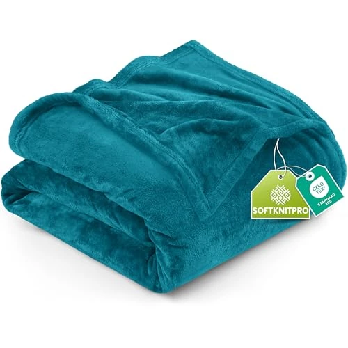 Offerta a tempo: Utopia Bedding Coperta Pile Blanket [228x228 cm, Turchese] Coperta Calda per Letto, Divano, Sedia e Divano - 300 GSM Morbida, Accogliente e Spessa per Tutte le Stagioni - 10% da 26.99 € a 24.29 €