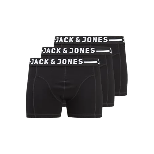 Offerta a tempo: JACK & JONES Jacsense Trunks 3-pack Noos Ps, Boxer Uomo, Nero/Dettaglio: E, 3XL Plus confezione da 3 - 40% da 34.99 € a 21.09 €