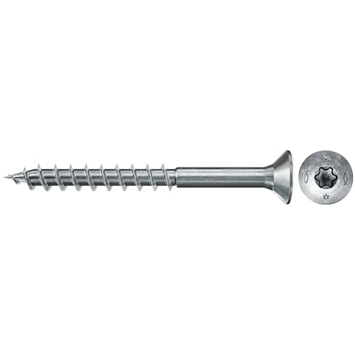 Fischer PowerFast II CTP 3.0 x 45 Chipboard Screws (200 pcs.), Partial Thread, Countersunk with Inner Star, Reduces Screw-In Resistance & Time
