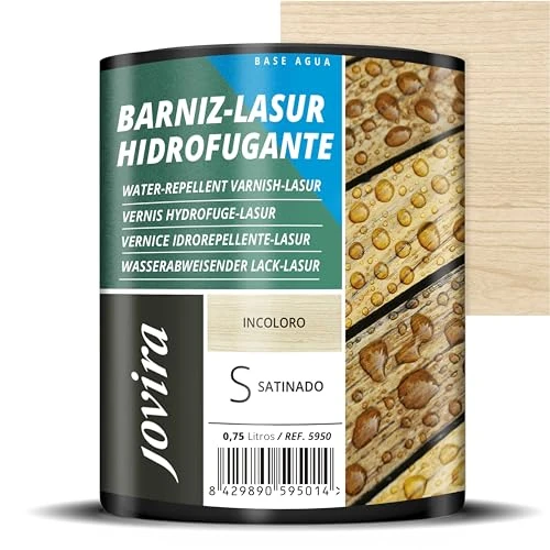 Tijdelijke aanbieding: Lasur Waterafstotende satijnen waterbeschermer. Het beschermt, decoreert en verfraait alle houtsoorten met een pareleffect. (750 milliliter, kleurloos) van 13.48 € naar 13.46 € (0.15% korting)